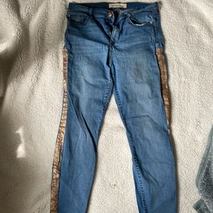 Gap Skinny Jeans with Gold Side Stripe